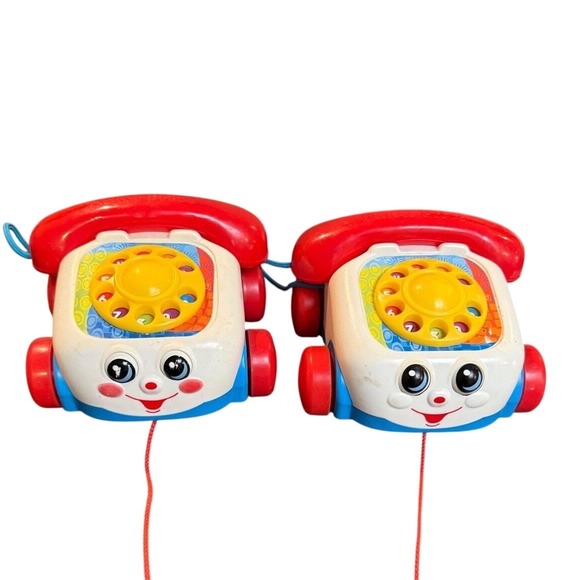Fisher-Price Other - Lot of 2 Fisher-Price Chatter Telephone Classic Pull Toy Rotary Dial Kids